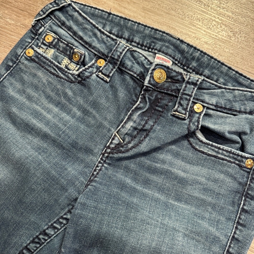 True Religion Super Skinny Jeans Women 28 Blue Cotton Big T Y2K Streetwear 28x29 - Picture 3 of 14